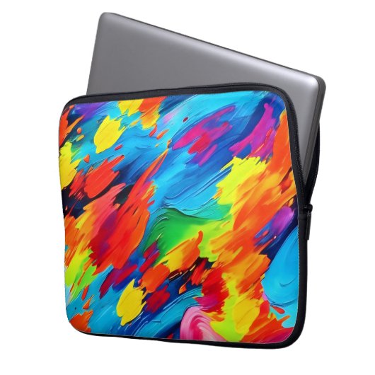 Freudenfarbige Explosionszeichnung Laptopschutzhülle (Vorderseite Links)