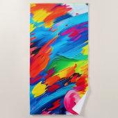 Freudenfarbige Explosionszeichnung Strandtuch (Vorderseite)