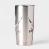 Freudenflagge Pirat Silber Custom Thermobecher (Links)