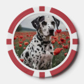 **"Freudenflecken: Dalmatiner im roten Mohnfeld"** Pokerchips (Vorderseite)