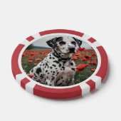 **"Freudenflecken: Dalmatiner im roten Mohnfeld"** Pokerchips (Einzeln)