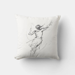 Freudenfrau im Abstrakten Sketch von Motion Kissen