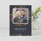 Freudengrün | Editierbares Foto Feiertagskarte (Stehend Vorderseite)