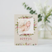 Freudengrün | Weihnachts-Foto Feiertagspostkarte (Stehend Vorderseite)
