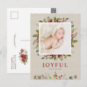 Freudengrün | Weihnachts-Foto Feiertagspostkarte (Vorne/Hinten)