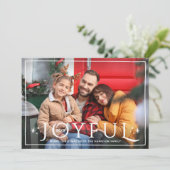 Freudenhaftes Foto Feiertagskarte (Stehend Vorderseite)