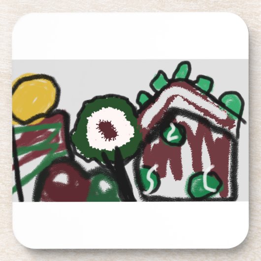 Freudenhaus Liebe Getränkeuntersetzer (Vorderseite)