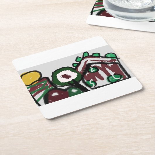 Freudenhaus Liebe Rechteckiger Pappuntersetzer (angewinkelt)