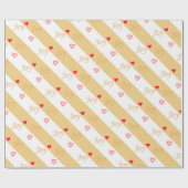 Freudenhertzchen auf diagonal gestreift geschenkpapier (Flach)
