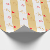 Freudenhertzchen auf diagonal gestreift geschenkpapier (Ecke)