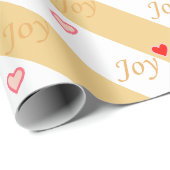 Freudenhertzchen auf diagonal gestreift geschenkpapier (Rolleneckpunkt)