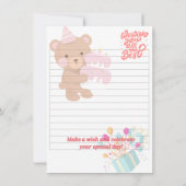 Freudenkarte Mitteilungskarte (Rückseite)