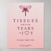 Freudenrauschen für Hochzeiten mit Burgund Dragonf Poster (Vorne)