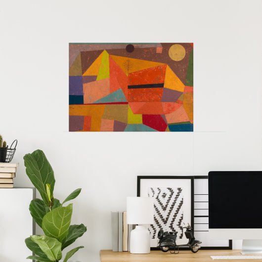 Freudenreiche Bergwelt von Paul Klee Poster (Heimbüro)