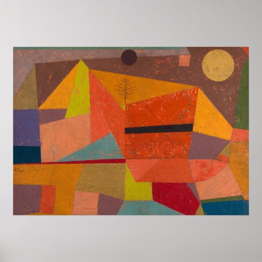 Freudenreiche Bergwelt von Paul Klee Poster (Vorne)
