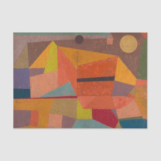 Freudenreiche Bergwelt von Paul Klee Seidenpapier (Vorderseite)