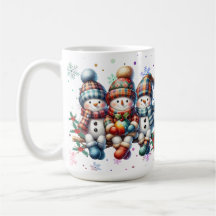 Freudenreiche Snowmen Holiday Tasse