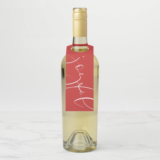 Freudenroter Urlaub Flaschenanhänger (Auf Flasche)