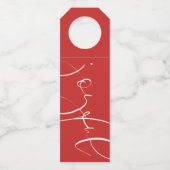 Freudenroter Urlaub Flaschenanhänger (Vorderseite)