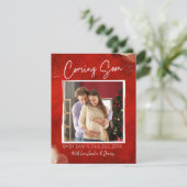 Freudenschwangerschaftsankündigung Feiertagskarte (Stehend Vorderseite)