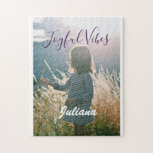 Freudenschwestern Kinder Foto lila Ferien Name Ges Puzzle