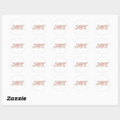 Freudensticker Runder Aufkleber (Blatt)