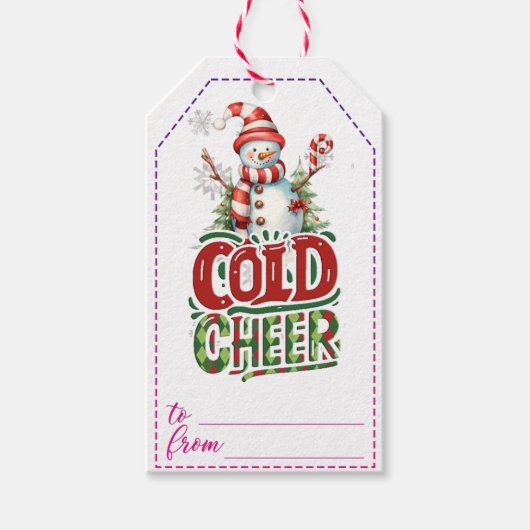 Freudenswerte Schneemannsgeschenke Geschenkanhänger (Vorderseite)