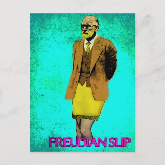 Freudian Slip Grunge Pop Art Meme Postkarte (Vorderseite)