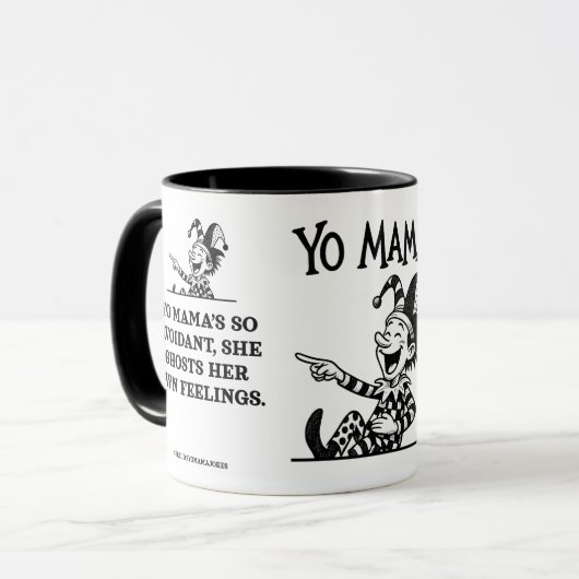 freudian yo mama jokes - Avoidant Tasse (Vorderseite Links)