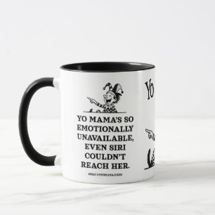 Freudian Yo Mama Witze - emotional nicht verfügbar Tasse