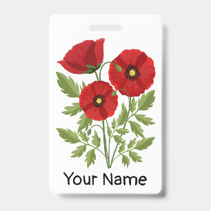 Freudig blühende Sommerblumen Mohn Ausweis
