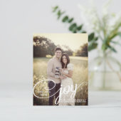 freudig erwartete Weihnachts-Baby-Ankündigung Postkarte (Stehend Vorderseite)