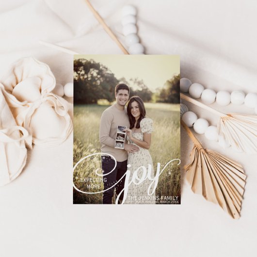 freudig erwartete Weihnachts-Baby-Ankündigung Postkarte