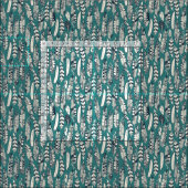 freudige Federn aquamarin Stoff (Kachel)