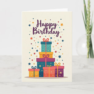 Freudige Geburtstags-Geschenke Karte