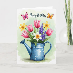 Freudige Geburtstagskarte zur Frühlingsblüte Karte