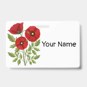 Freudige Sommerblumen blühender Mohn Ausweis
