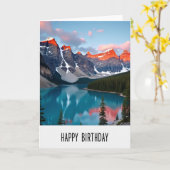 Freudiger Geburtstag Alpensee Karte (Gelbe Blume)