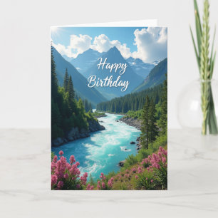 Freudiger Geburtstag Fluss Karte