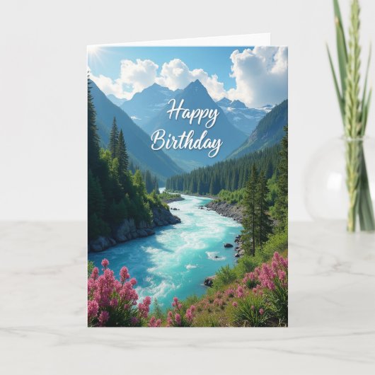 Freudiger Geburtstag Fluss Karte (Vorderseite)