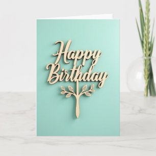 Freudiger Geburtstag Holzbuchstabenkarte Karte