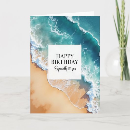 Freudiger Geburtstag Ozean Karte (Vorderseite)