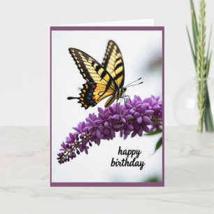 Freudiger Geburtstag Schmetterling Floralkarte Karte