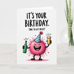 Freudiger Geburtstag Stachelige Kugel Karte