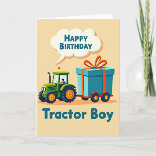 Freudiger Geburtstag-Traktor-Karte Karte