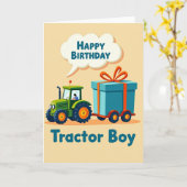 Freudiger Geburtstag-Traktor-Karte Karte (Gelbe Blume)