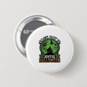 Freudiger Halloween Spukhaus Hexenkatze jeden Tag Button (Vorne & Hinten)