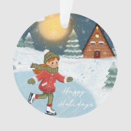 "Freudiger Schlittschuhläufer" Ornament