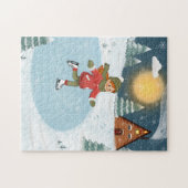 "Freudiger Schlittschuhläufer" Puzzle (Horizontal)