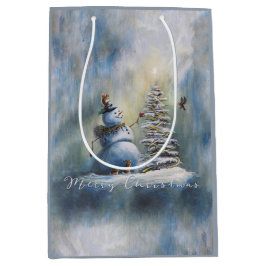 Freudiger Schneemann Mittlere Geschenktüte